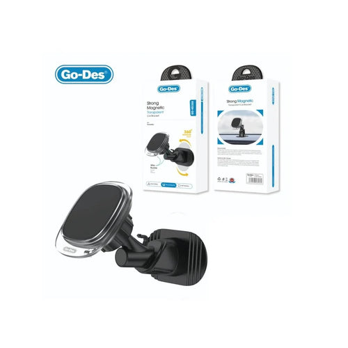 Go-Des Metal Hook Magnetic Air Vent Car Phone Holder – 360° Rotatable Hands-Free Phone Mount